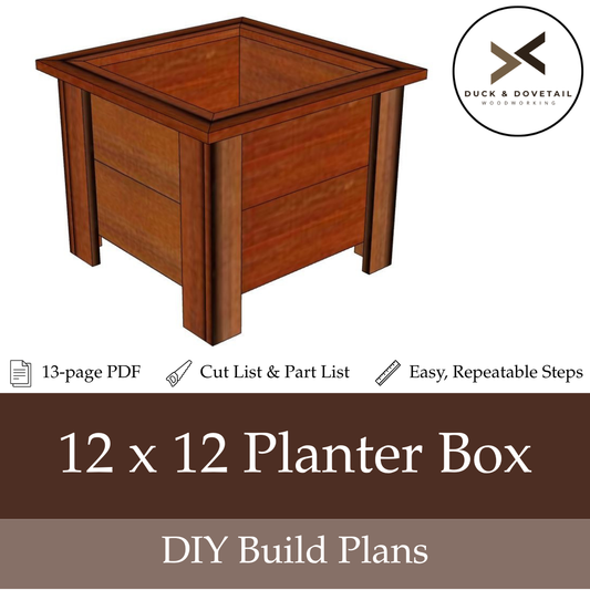 12 x 12 Cedar Planter Box Plans
