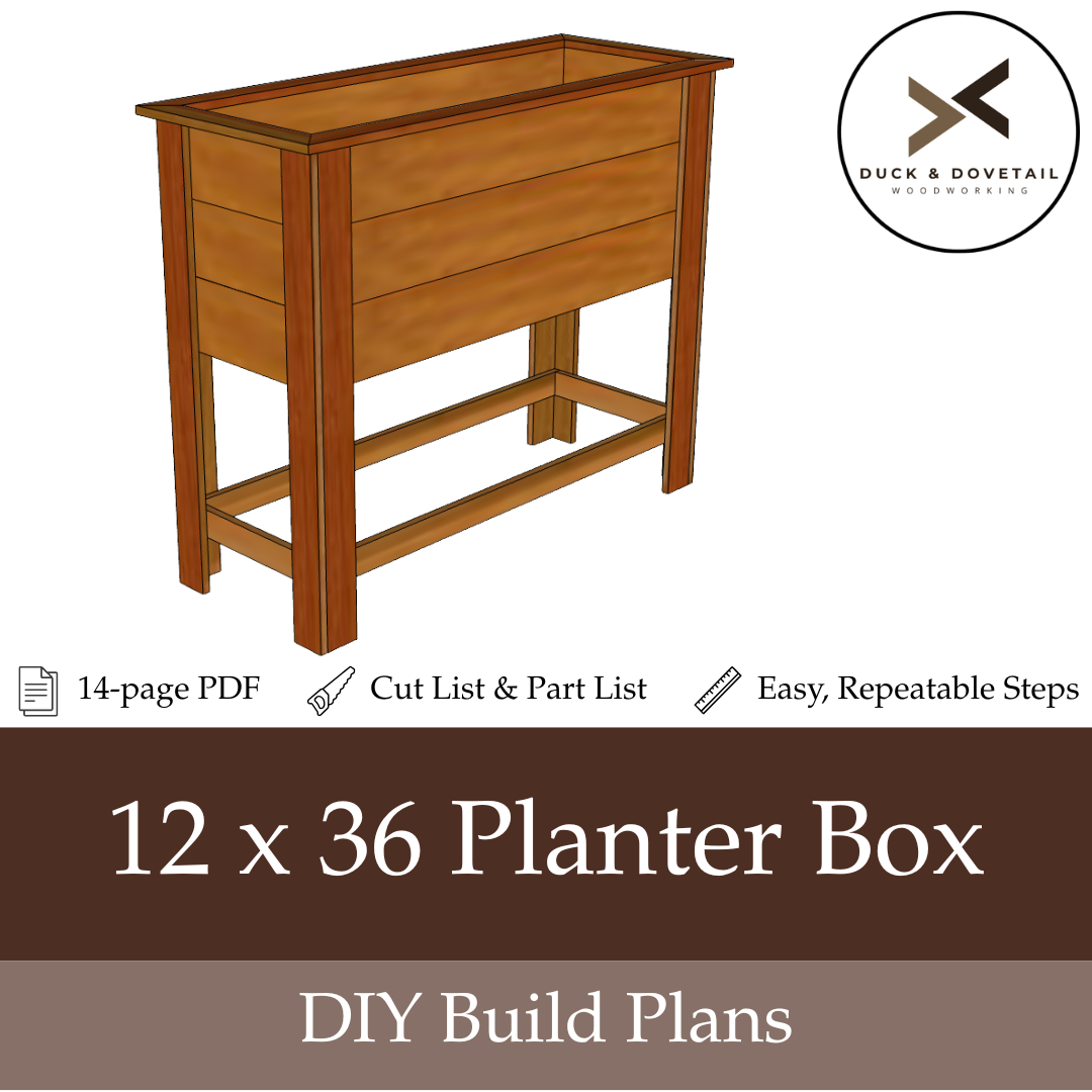12 x 36 Cedar Planter Box Plans