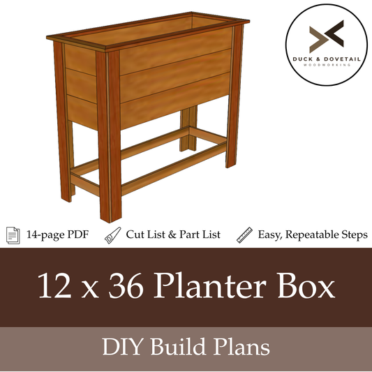12 x 36 Cedar Planter Box Plans
