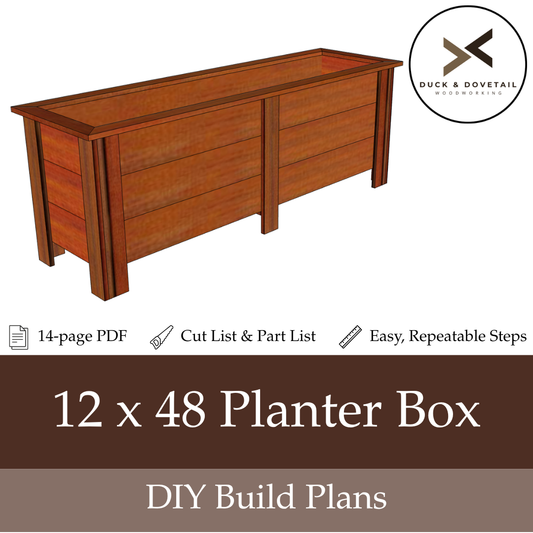 12 x 48 Cedar Planter Box Plans