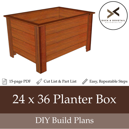 24 x 36 Cedar Planter Box Plans