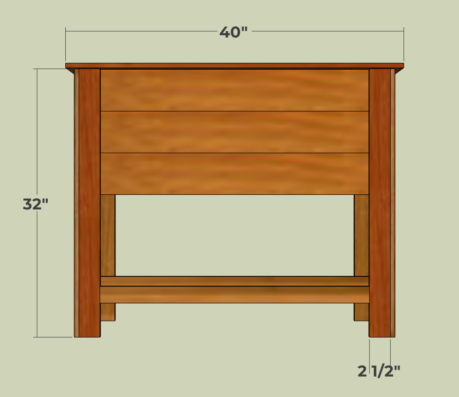 12 x 36 Cedar Planter Box Plans